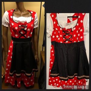 Minnie Dirndl Disney Dress Shop Dress from Epcot NWT 2X